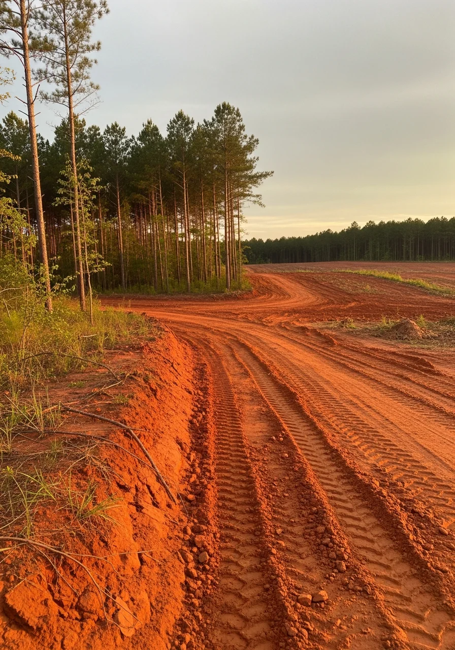 Rural forestland and agricultural property typical of Conecuh County, Alabama
